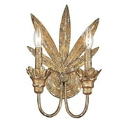Lillianne 2-Light Wall Sconce in Heirloom Gold